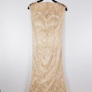 Lace Cream Fitted Dress